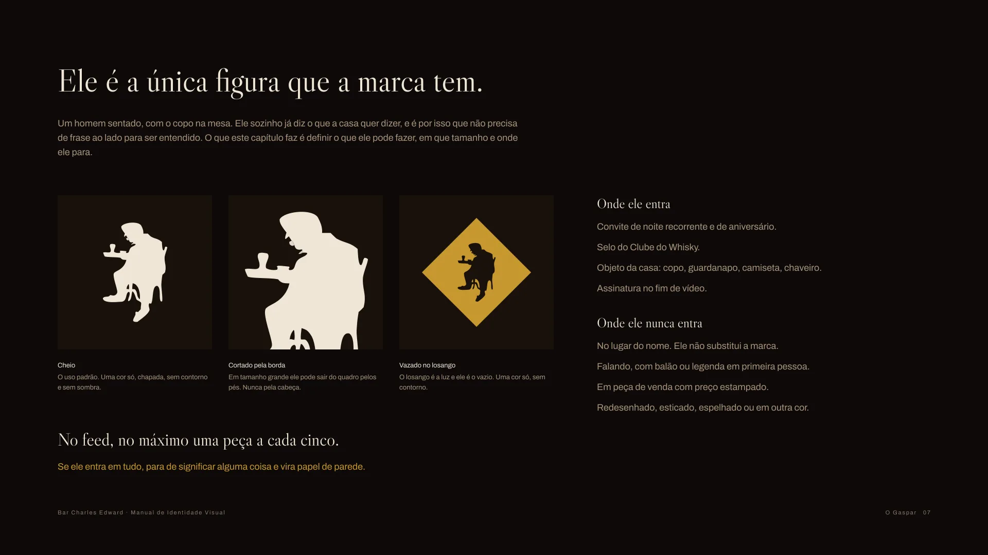 O Gaspar como única figura da marca