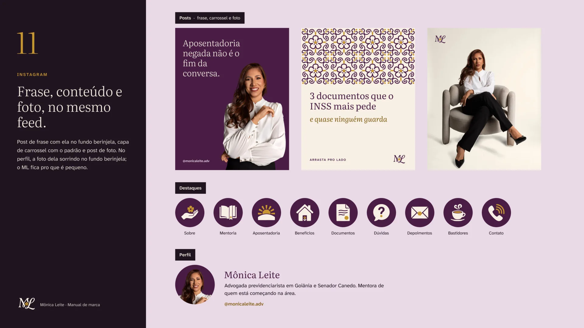 Instagram com a marca aplicada